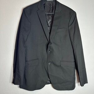 Reaction Kenneth Cole Black Blazer Modern Fit Business Career Jacket 40R